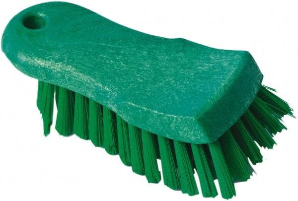 PRO-SOURCE - 1-1/16" Bristle Length, Polypropylene Food Service Brush - 6" Long x 2.63" Wide Head, Green, Foam Block - Eagle Tool & Supply