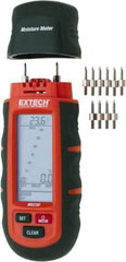 Extech - 32 to 104°F Operating Temp, Pocket Size Moisture Meter - LCD Display - Eagle Tool & Supply