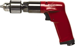 Chicago Pneumatic - 3/8" Keyed Chuck - Pistol Grip Handle, 500 RPM, 2.25 LPS, 4.75 CFM, 0.5 hp, 90 psi - Eagle Tool & Supply