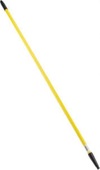 PRO-SOURCE - 60 x 1-1/4" Fiberglass Handle for Floor Squeegees & Push Brooms - Threaded Connection, Yellow - Eagle Tool & Supply