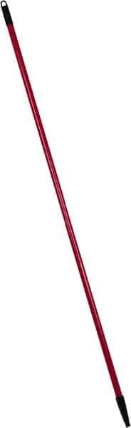 PRO-SOURCE - 60 x 1-1/4" Fiberglass Handle for Floor Squeegees & Push Brooms - Threaded Connection, Red - Eagle Tool & Supply