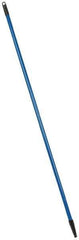 PRO-SOURCE - 60 x 1-1/4" Fiberglass Handle for Floor Squeegees & Push Brooms - Threaded Connection, Blue - Eagle Tool & Supply