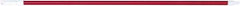 PRO-SOURCE - 54 x 1-1/4" Fiberglass Handle for Floor Squeegees & Push Brooms - Threaded Connection, Red - Eagle Tool & Supply