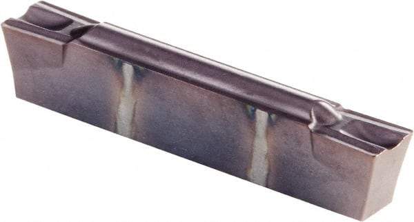 Kennametal - 0305G GMP Grade KCU10, 3.05mm Cutting Width Carbide Grooving Insert - 3.51mm Max Depth of Cut, Neutral, 0.2mm Corner Radius, AlTiN Finish - Eagle Tool & Supply