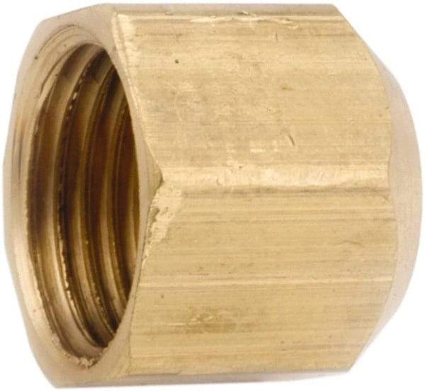 ANDERSON METALS - 5/16" Tube OD, 45° Lead Free Brass Flared Tube Cap - Flare Ends - Eagle Tool & Supply