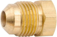ANDERSON METALS - 1/2" Tube OD, 45° Lead Free Brass Flared Tube Plug - Flare Ends - Eagle Tool & Supply