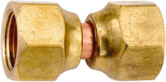ANDERSON METALS - 1/2" Tube OD, 45° Lead Free Brass Flared Tube Swivel Connector - Flare x Flare Ends - Eagle Tool & Supply
