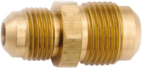 ANDERSON METALS - 3/8 x 1/4" Tube OD, 45° Lead Free Brass Flared Tube Union - Flare x Flare Ends - Eagle Tool & Supply
