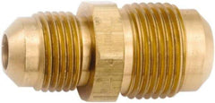 ANDERSON METALS - 5/8 x 3/8" Tube OD, 45° Lead Free Brass Flared Tube Union - Flare x Flare Ends - Eagle Tool & Supply