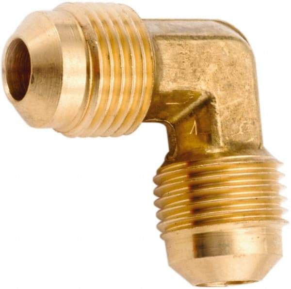 ANDERSON METALS - 5/8" Tube OD, 45° Lead Free Brass Flared Tube Union Elbow - Flare x Flare Ends - Eagle Tool & Supply