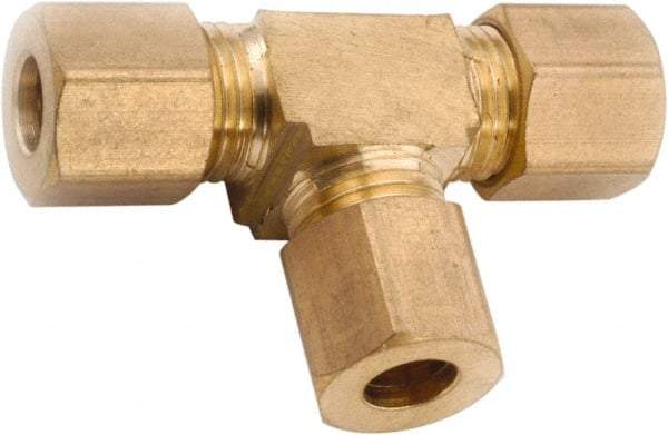 ANDERSON METALS - 7/8" OD, Lead Free Brass Union Tee - 75 Max Working psi, Comp x Comp x Comp Ends - Eagle Tool & Supply
