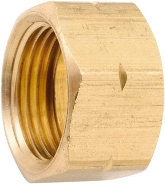 ANDERSON METALS - 7/8" OD, Lead Free Brass Self-Aligning Nut with Captive Sleeve - 450 Max Working psi, Nut Ends - Eagle Tool & Supply