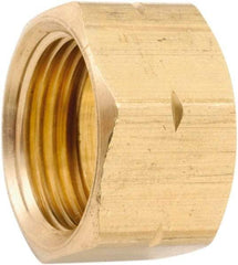 ANDERSON METALS - 7/8" OD, Lead Free Brass Self-Aligning Nut with Captive Sleeve - 450 Max Working psi, Nut Ends - Eagle Tool & Supply