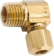 ANDERSON METALS - 1/2" OD, Lead Free Brass Male Elbow - 200 Max Working psi, Comp x MNPT Ends - Eagle Tool & Supply