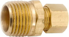 ANDERSON METALS - 1/2" OD, Lead Free Brass Male Connector - 200 Max Working psi, Comp x MNPT Ends - Eagle Tool & Supply
