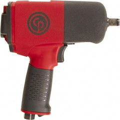 Chicago Pneumatic - 1/2" Drive, 9,000 RPM, 701 Ft/Lb Torque Impact Wrench - Pistol Grip Handle, 25.4 CFM, 90 psi, 1/4" NPT Inlet - Eagle Tool & Supply