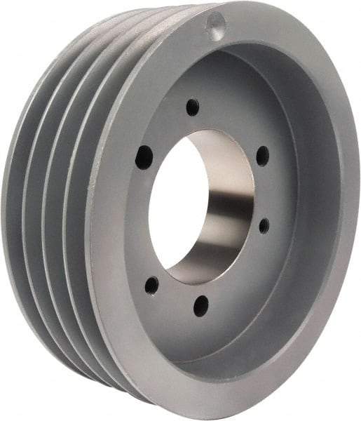 TB Wood's - 4 Groove, 7/8 to 3-1/2 Bore Diam, 11.3" Outside Diam, QD Bushed V Belt Sheave - 11.3 5V Diam Belt Pitch - Eagle Tool & Supply