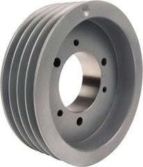 TB Wood's - 4 Groove, 7/8 to 3-1/2 Bore Diam, 10.9" Outside Diam, QD Bushed V Belt Sheave - 10.9 5V Diam Belt Pitch - Eagle Tool & Supply