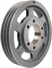 TB Wood's - 3 Groove, 7/8 to 3-1/2 Bore Diam, 16" Outside Diam, QD Bushed V Belt Sheave - 16.0 5V Diam Belt Pitch - Eagle Tool & Supply