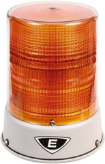 Edwards Signaling - 120 VAC, 4X NEMA Rated, LED, Amber, Flashing, Steady Light - 65 Flashes per min, 3/4 Inch Pipe, 6-1/2 Inch Diameter, 8 Inch High, IP66 Ingress Rating, Pipe Mount - Eagle Tool & Supply