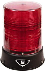 Edwards Signaling - 24 VAC/VDC, 4X NEMA Rated, LED, Red, Flashing, Steady Light - 65 Flashes per min, 3/4 Inch Pipe, 6-1/2 Inch Diameter, 8 Inch High, IP66 Ingress Rating, Pipe Mount - Eagle Tool & Supply