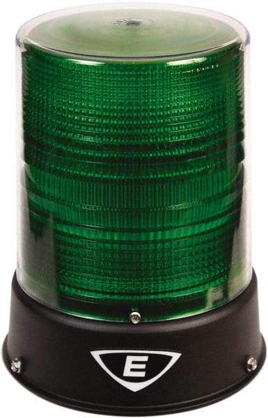 Edwards Signaling - 24 VAC/VDC, 4X NEMA Rated, LED, Green, Flashing, Steady Light - 65 Flashes per min, 3/4 Inch Pipe, 6-1/2 Inch Diameter, 8 Inch High, IP66 Ingress Rating, Pipe Mount - Eagle Tool & Supply