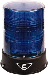 Edwards Signaling - 24 VAC/VDC, 4X NEMA Rated, LED, Blue, Flashing, Steady Light - 65 Flashes per min, 3/4 Inch Pipe, 6-1/2 Inch Diameter, 8 Inch High, IP66 Ingress Rating, Pipe Mount - Eagle Tool & Supply