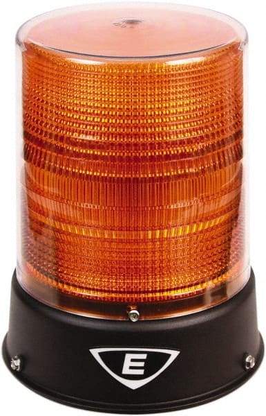 Edwards Signaling - 24 VAC/VDC, 4X NEMA Rated, LED, Amber, Flashing, Steady Light - 65 Flashes per min, 3/4 Inch Pipe, 8-1/4 Inch Diameter, 7-3/4 Inch High, IP66 Ingress Rating, Pipe Mount - Eagle Tool & Supply