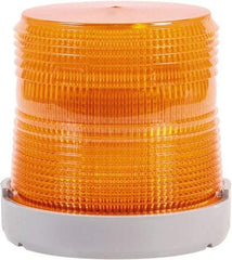 Edwards Signaling - 24 VDC, 4X NEMA Rated, LED, Red, Flashing, Steady Light - 65 Flashes per min, 1/2 Inch Pipe, 4-9/32 Inch Diameter, 4-7/32 Inch High, Panel Mount, Pipe Mount - Eagle Tool & Supply