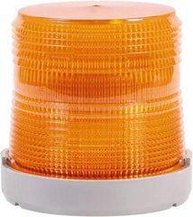 Edwards Signaling - 120 VAC, 4X NEMA Rated, LED, Amber, Flashing, Steady Light - 65 Flashes per min, 1/2 Inch Pipe, 4-9/32 Inch Diameter, 4-7/32 Inch High, Panel Mount, Pipe Mount - Eagle Tool & Supply