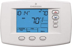 White-Rodgers - 45 to 99°F, 4 Heat, 2 Cool, Premium Residential Digital 7 Day Programmable Universal Multi-Stage or Heat Pump Thermostat - 0 to 30 Volts, Horizontal Mount, Electronic Contacts Switch - Eagle Tool & Supply