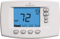 White-Rodgers - 45 to 99°F, 4 Heat, 2 Cool, Premium Residential Digital 7 Day Programmable Universal Multi-Stage or Heat Pump Thermostat - 0 to 30 Volts, Horizontal Mount, Electronic Contacts Switch - Eagle Tool & Supply