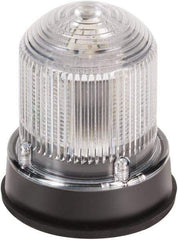 Edwards Signaling - 24 VDC, 4X NEMA Rated, LED, Amber, Flashing, Steady Light - 65 Flashes per min, 3/4 Inch Pipe, 3-1/4 Inch Diameter, 3-7/8 Inch High, Panel Mount, Pipe Mount - Eagle Tool & Supply