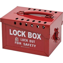 Brady - Group Lockout Boxes Portable or Wall Mount: Portable Maximum Number of Padlocks: 13 - Eagle Tool & Supply