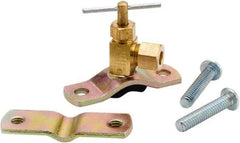 ANDERSON METALS - 1/4" Pipe, Angled Metal Seat Needle Valve - Brass Seal, Compression x Saddle Valve Ends, Lead Free Brass Valve, 150 Max psi - Eagle Tool & Supply
