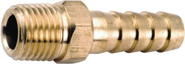 ANDERSON METALS - 3/4 NPT Thread Hose Barb x Male NPT Connector - 3/4" ID Hose, Lead Free Brass - Eagle Tool & Supply