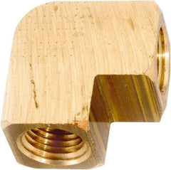 ANDERSON METALS - 1/2-14 Female Thread, Lead Free Brass Industrial Pipe 90° Female Elbow - FNPT, 1,000 psi - Eagle Tool & Supply
