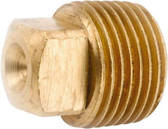 ANDERSON METALS - 3/4-14 Male Thread, Lead Free Brass Industrial Pipe Square Head Plug - MNPT, 1,000 psi - Eagle Tool & Supply