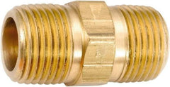 ANDERSON METALS - 1-11 Male Thread, Lead Free Brass Industrial Pipe Hex Nipple - MNPT, 1,000 psi - Eagle Tool & Supply