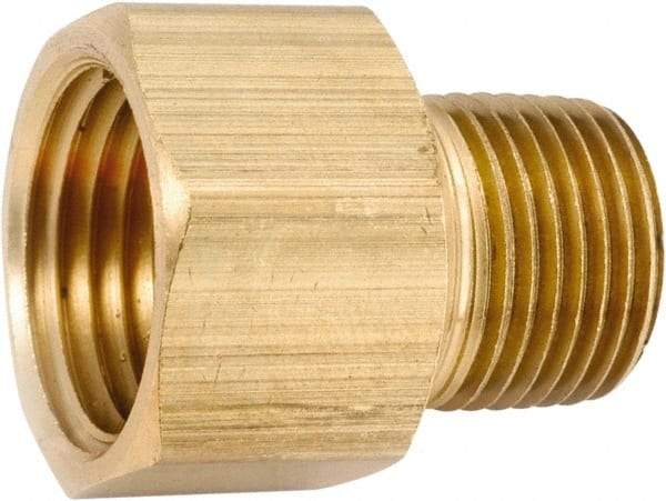 ANDERSON METALS - 3/8-18 Male Thread x 3/8-18 Female Thread, Lead Free Brass Industrial Pipe Adapter - MNPT x FNPT, 1,000 psi - Eagle Tool & Supply