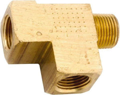 ANDERSON METALS - 3/4-14 Male Thread x 3/4-14 Female Thread, Lead Free Brass Industrial Pipe Street Tee - MNPT x FNPT, 1,000 psi - Eagle Tool & Supply