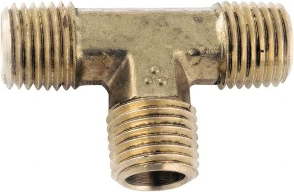 ANDERSON METALS - Class NSF, 1/8" Internal Pipe, Lead Free Brass Union Tee - NPT - Eagle Tool & Supply