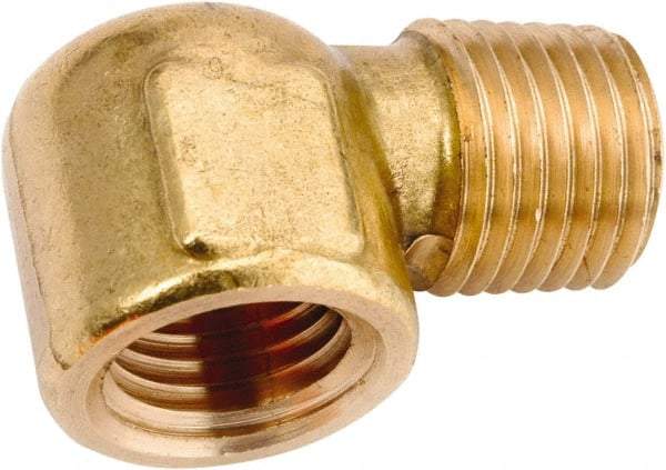 ANDERSON METALS - Class NSF, 1/8" Internal Pipe, Lead Free Brass 90° Street Elbow - NPT - Eagle Tool & Supply