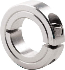 Climax Metal Products - 1-5/16" Bore, Steel, One Piece Clamp Collar - 2-1/4" Outside Diam, 9/16" Wide - Eagle Tool & Supply