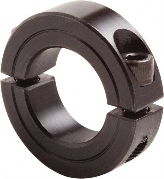 Climax Metal Products - 5" Bore, Steel, Two Piece Clamp Collar - 6-1/4" Outside Diam, 7/8" Wide - Eagle Tool & Supply