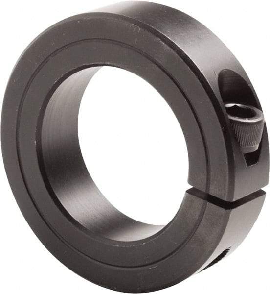 Climax Metal Products - 4" Bore, Steel, One Piece Clamp Collar - 5-1/4" Outside Diam, 7/8" Wide - Eagle Tool & Supply
