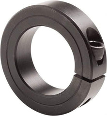 Climax Metal Products - 4" Bore, Steel, One Piece Clamp Collar - 5-1/4" Outside Diam, 7/8" Wide - Eagle Tool & Supply