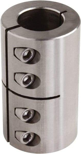 Climax Metal Products - 9mm Inside x 24mm Outside Diam, One Piece Split Clamping Collar - 35mm Long - Eagle Tool & Supply