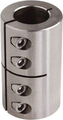 Climax Metal Products - 9mm Inside x 24mm Outside Diam, One Piece Split Clamping Collar - 35mm Long - Eagle Tool & Supply