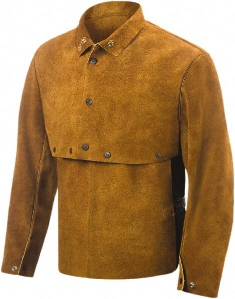 Steiner - Size XL, 19" Long, Cape Sleeves & Bib - Leather, Brown - Eagle Tool & Supply